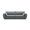 Kaelle 3-Sitzer Sofa mit Schlaffunktion und Bettkasten, ausklappbar, aus Samt in Grau (Bluvel 10), 244x97 cm von Micadoni – Bild 1