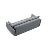 Kaelle 3-Sitzer Sofa mit Schlaffunktion und Bettkasten, ausklappbar, aus Samt in Grau (Bluvel 10), 244x97 cm von Micadoni – Bild 7