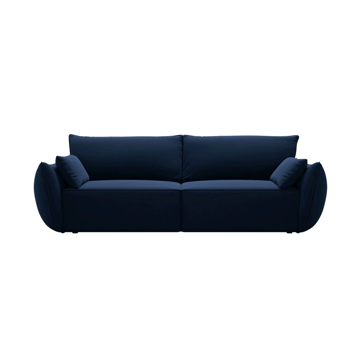 Kaelle 3-Sitzer Sofa mit Schlaffunktion und Bettkasten, ausklappbar, aus Samt in Königsblau (Bluvel 86), 244x97 cm von Micadoni – Bild 1