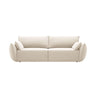 Kaelle 3-Sitzer Sofa mit Schlaffunktion und Bettkasten, ausklappbar, aus Samt in Leichtes Beige (Bluvel 22), 244x97 cm von Micadoni – Bild 1