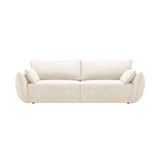 Kaelle 3-Sitzer Sofa mit Schlaffunktion und Bettkasten, ausklappbar, aus Samt oder Chenille, 244x97 cm von Micadoni – Bild 1