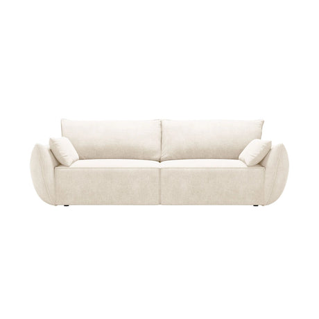 Kaelle 3-Sitzer Sofa mit Schlaffunktion und Bettkasten, ausklappbar, aus Samt oder Chenille, 244x97 cm von Micadoni – Bild 1