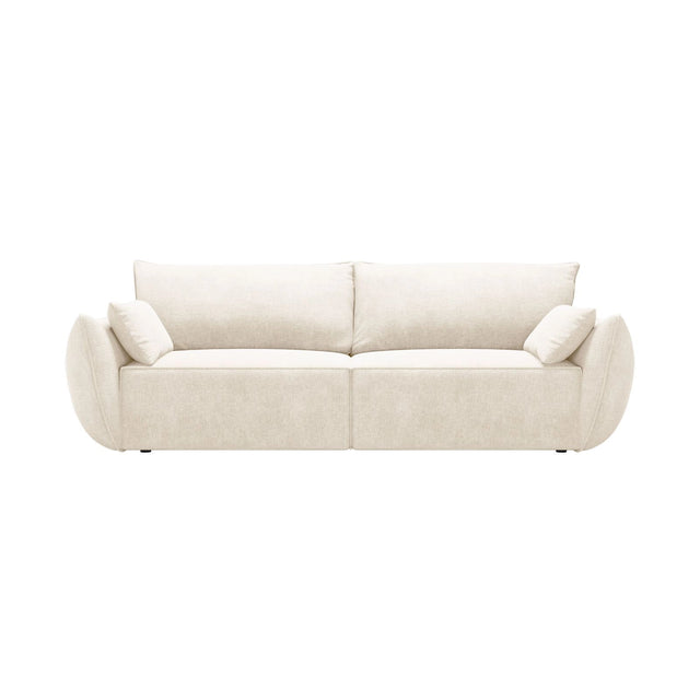 Kaelle 3-Sitzer Sofa mit Schlaffunktion und Bettkasten, ausklappbar, aus Samt oder Chenille, 244x97 cm von Micadoni – Bild 1