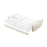 Kaelle 3-Sitzer Sofa mit Schlaffunktion und Bettkasten, ausklappbar, aus Samt oder Chenille, 244x97 cm von Micadoni – Bild 6