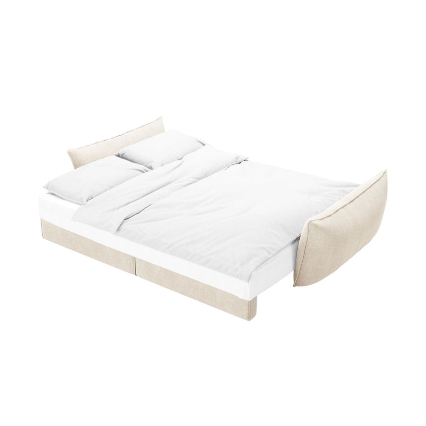 Kaelle 3-Sitzer Sofa mit Schlaffunktion und Bettkasten, ausklappbar, aus Samt oder Chenille, 244x97 cm von Micadoni – Bild 6