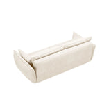 Kaelle 3-Sitzer Sofa mit Schlaffunktion und Bettkasten, ausklappbar, aus Samt oder Chenille, 244x97 cm von Micadoni – Bild 7
