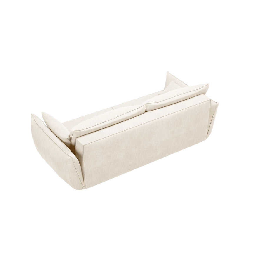 Kaelle 3-Sitzer Sofa mit Schlaffunktion und Bettkasten, ausklappbar, aus Samt oder Chenille, 244x97 cm von Micadoni – Bild 7