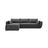 Kaelle 4-Sitzer Ecksofa mit Schlaffunktion und Bettkasten, Linke Seite, aus Chenille in Dunkelgrau (Over The Horizon 97), 252x165 cm von Micadoni – Bild 1