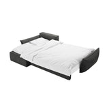 Kaelle 4-Sitzer Ecksofa mit Schlaffunktion und Bettkasten, Linke Seite, aus Chenille in Dunkelgrau (Over The Horizon 97), 252x165 cm von Micadoni – Bild 6