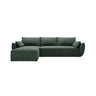 Kaelle 4-Sitzer Ecksofa mit Schlaffunktion und Bettkasten, Linke Seite, aus Chenille in Flaschengrün (Over The Horizon 39), 252x165 cm von Micadoni – Bild 1