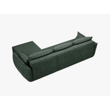 Kaelle 4-Sitzer Ecksofa mit Schlaffunktion und Bettkasten, Linke Seite, aus Chenille in Flaschengrün (Over The Horizon 39), 252x165 cm von Micadoni – Bild 4