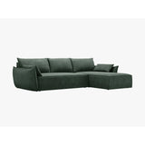 Kaelle 4-Sitzer Ecksofa mit Schlaffunktion und Bettkasten, Linke Seite, aus Chenille in Flaschengrün (Over The Horizon 39), 252x165 cm von Micadoni – Bild 7