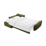 Kaelle 4-Sitzer Ecksofa mit Schlaffunktion und Bettkasten, Linke Seite, aus Chenille in Grün (Over The Horizon 38), 252x165 cm von Micadoni – Bild 6