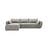 Kaelle 4-Sitzer Ecksofa mit Schlaffunktion und Bettkasten, Linke Seite, aus Chenille in Hellgrau (Over The Horizon 85), 252x165 cm von Micadoni – Bild 1