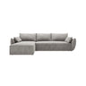 Kaelle 4-Sitzer Ecksofa mit Schlaffunktion und Bettkasten, Linke Seite, aus Chenille in Hellgrau (Over The Horizon 85), 252x165 cm von Micadoni – Bild 1