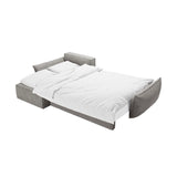 Kaelle 4-Sitzer Ecksofa mit Schlaffunktion und Bettkasten, Linke Seite, aus Chenille in Hellgrau (Over The Horizon 85), 252x165 cm von Micadoni – Bild 6