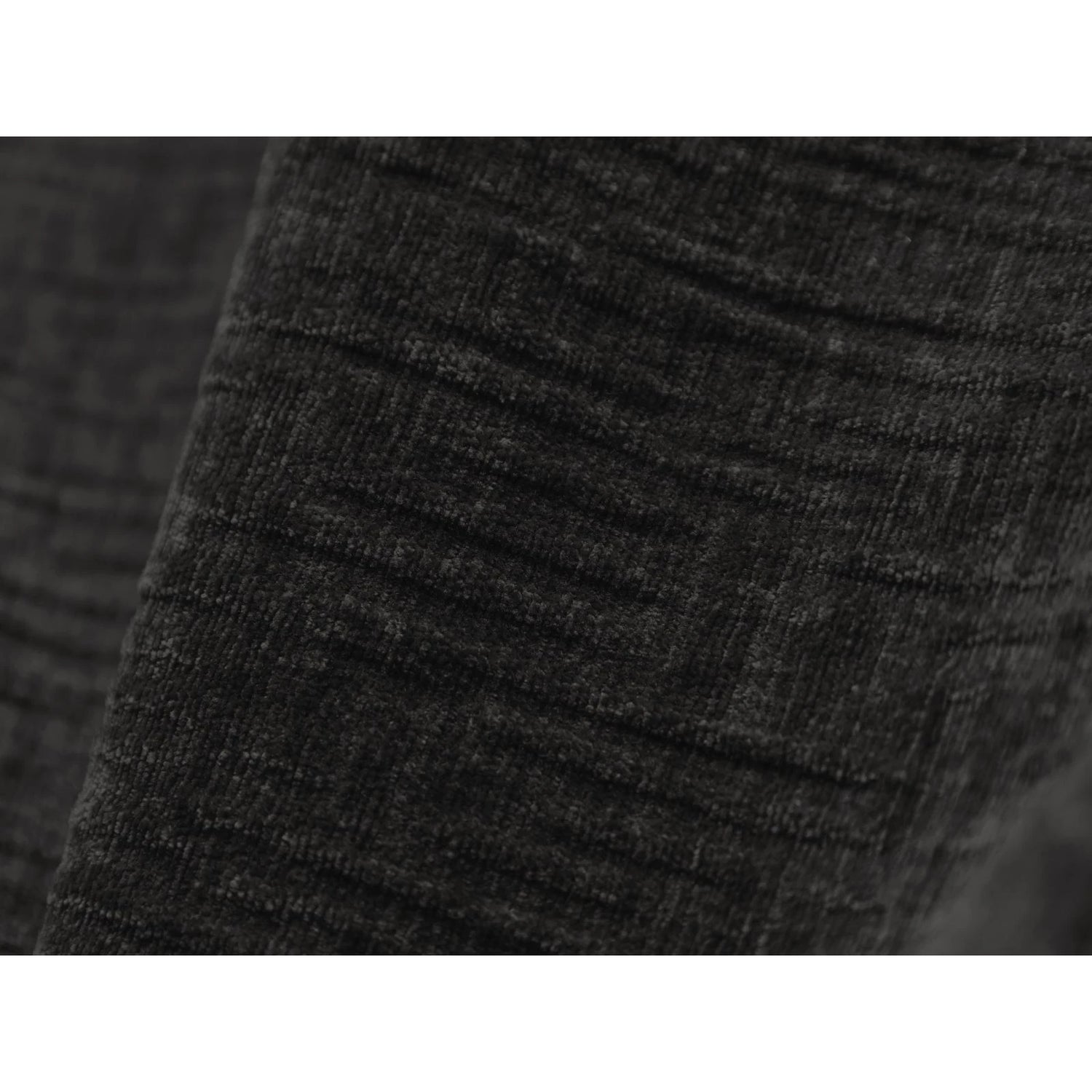Kaelle 4-Sitzer Ecksofa mit Schlaffunktion und Bettkasten, Linke Seite, aus Chenille in Schwarz (Over The Horizon 99), 252x165 cm von Micadoni – Bild 8