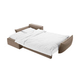 Kaelle 4-Sitzer Ecksofa mit Schlaffunktion und Bettkasten, Linke Seite, aus Samt in Cappuccino (Bluvel 40), 252x165 cm von Micadoni – Bild 6