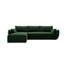 Kaelle 4-Sitzer Ecksofa mit Schlaffunktion und Bettkasten, Linke Seite, aus Samt in Flaschengrün (Bluvel 78), 252x165 cm von Micadoni – Bild 1