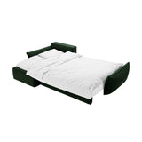 Kaelle 4-Sitzer Ecksofa mit Schlaffunktion und Bettkasten, Linke Seite, aus Samt in Flaschengrün (Bluvel 78), 252x165 cm von Micadoni – Bild 6