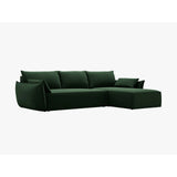 Kaelle 4-Sitzer Ecksofa mit Schlaffunktion und Bettkasten, Linke Seite, aus Samt in Flaschengrün (Bluvel 78), 252x165 cm von Micadoni – Bild 7