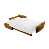 Kaelle 4-Sitzer Ecksofa mit Schlaffunktion und Bettkasten, Linke Seite, aus Samt in Gelb (Bluvel 68), 252x165 cm von Micadoni – Bild 6