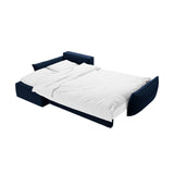 Kaelle 4-Sitzer Ecksofa mit Schlaffunktion und Bettkasten, Linke Seite, aus Samt in Königsblau (Bluvel 86), 252x165 cm von Micadoni – Bild 6