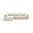 Kaelle 4-Sitzer Ecksofa mit Schlaffunktion und Bettkasten, Linke Seite, aus Samt in Leichtes Beige (Bluvel 22), 252x165 cm von Micadoni – Bild 1