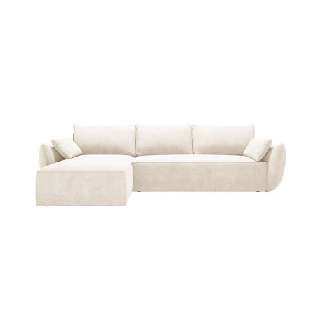 Kaelle 4-Sitzer Ecksofa mit Schlaffunktion und Bettkasten, Linke Seite, aus Samt oder Chenille, 252x165 cm von Micadoni – Bild 1