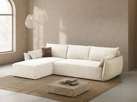 Kaelle 4-Sitzer Ecksofa mit Schlaffunktion und Bettkasten, Linke Seite, aus Samt oder Chenille, 252x165 cm von Micadoni – Bild 2