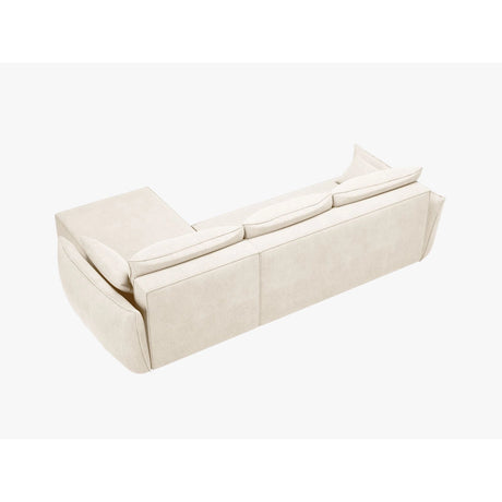 Kaelle 4-Sitzer Ecksofa mit Schlaffunktion und Bettkasten, Linke Seite, aus Samt oder Chenille, 252x165 cm von Micadoni – Bild 4