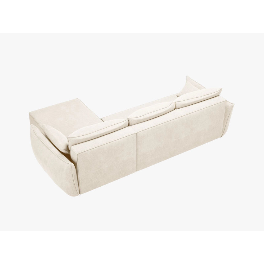 Kaelle 4-Sitzer Ecksofa mit Schlaffunktion und Bettkasten, Linke Seite, aus Samt oder Chenille, 252x165 cm von Micadoni – Bild 4