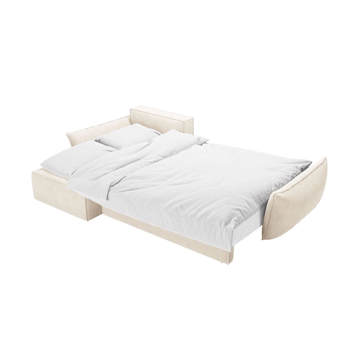 Kaelle 4-Sitzer Ecksofa mit Schlaffunktion und Bettkasten, Linke Seite, aus Samt oder Chenille, 252x165 cm von Micadoni – Bild 6