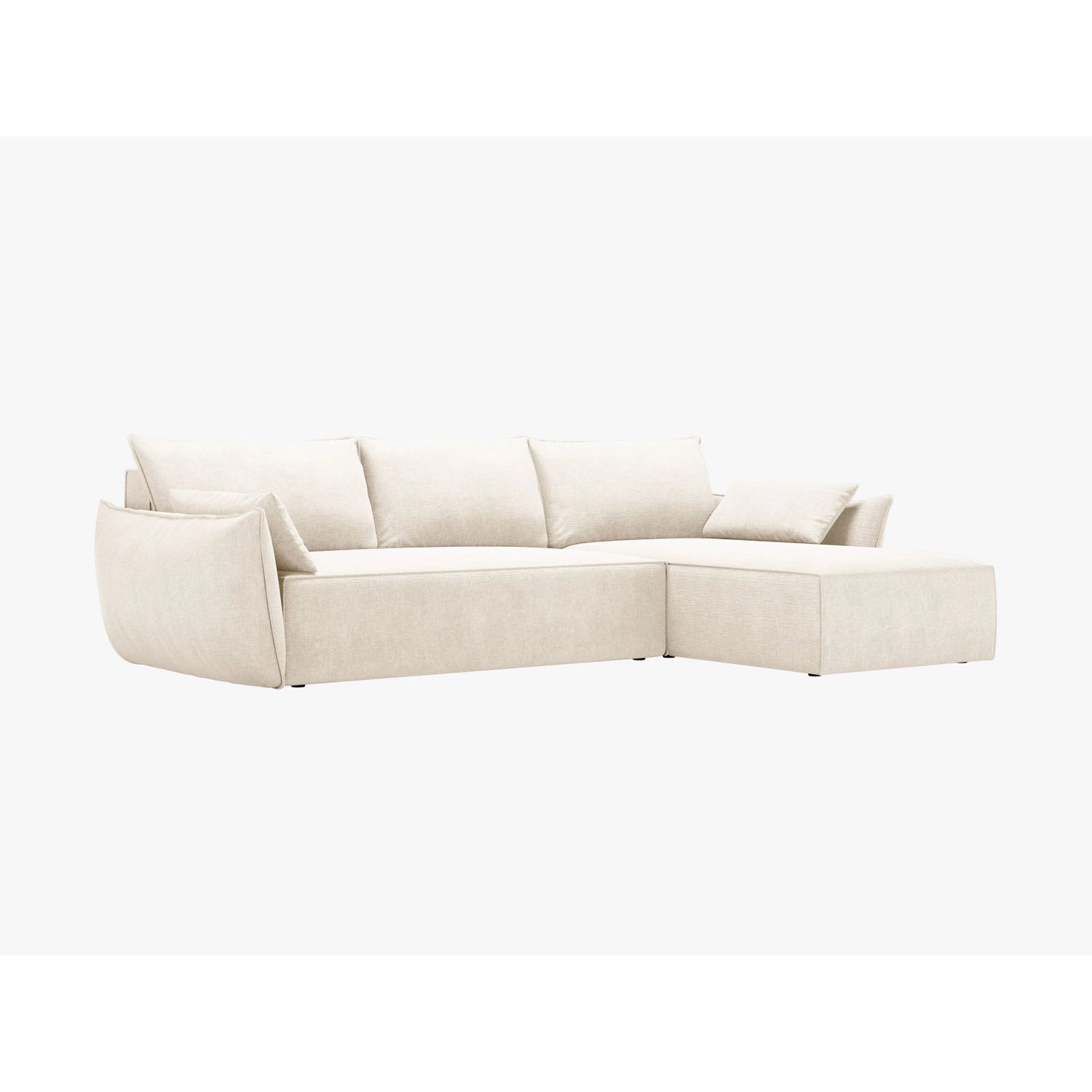 Kaelle 4-Sitzer Ecksofa mit Schlaffunktion und Bettkasten, Linke Seite, aus Samt oder Chenille, 252x165 cm von Micadoni – Bild 7