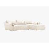 Kaelle 4-Sitzer Ecksofa mit Schlaffunktion und Bettkasten, Linke Seite, aus Samt oder Chenille, 252x165 cm von Micadoni – Bild 7