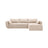 Kaelle 4-Sitzer Ecksofa mit Schlaffunktion und Bettkasten, Rechte Seite, aus Chenille in Beige (Over The Horizon 08), 252x165 cm von Micadoni – Bild 1