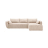 Kaelle 4-Sitzer Ecksofa mit Schlaffunktion und Bettkasten, Rechte Seite, aus Chenille in Beige (Over The Horizon 08), 252x165 cm von Micadoni – Bild 1