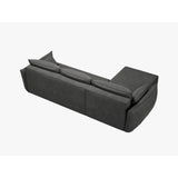 Kaelle 4-Sitzer Ecksofa mit Schlaffunktion und Bettkasten, Rechte Seite, aus Chenille in Dunkelgrau (Over The Horizon 97), 252x165 cm von Micadoni – Bild 4