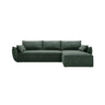 Kaelle 4-Sitzer Ecksofa mit Schlaffunktion und Bettkasten, Rechte Seite, aus Chenille in Flaschengrün (Over The Horizon 39), 252x165 cm von Micadoni – Bild 1