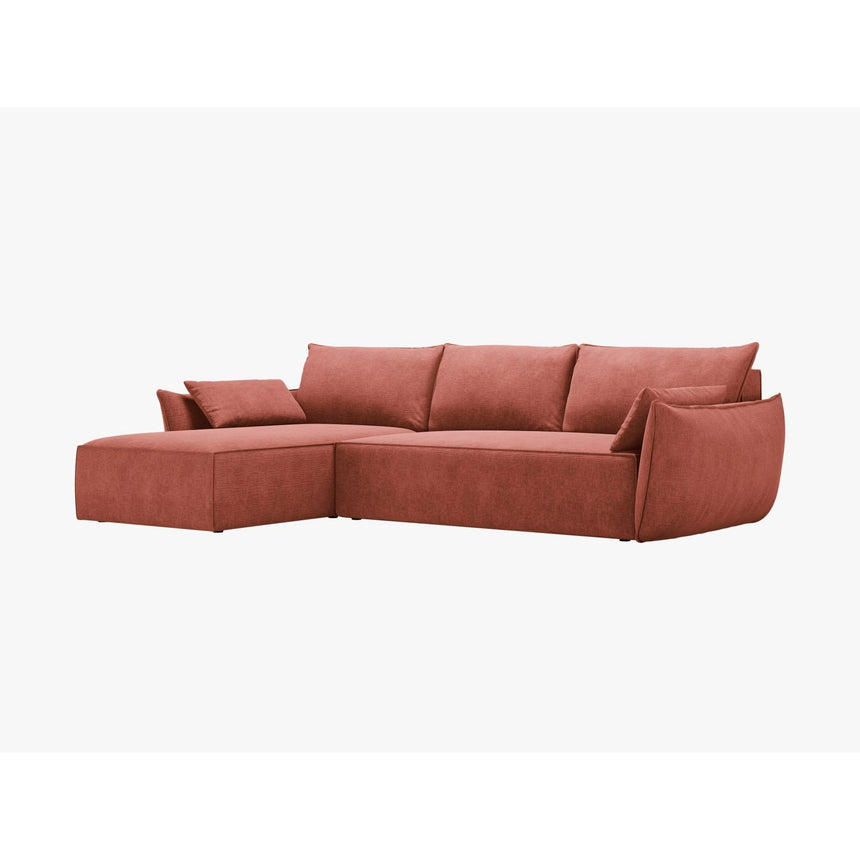 Kaelle 4-Sitzer Ecksofa mit Schlaffunktion und Bettkasten, Rechte Seite, aus Chenille in Terrakotta (Over The Horizon 57), 252x165 cm von Micadoni – Bild 7