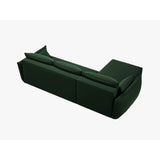 Kaelle 4-Sitzer Ecksofa mit Schlaffunktion und Bettkasten, Rechte Seite, aus Samt in Flaschengrün (Bluvel 78), 252x165 cm von Micadoni – Bild 4