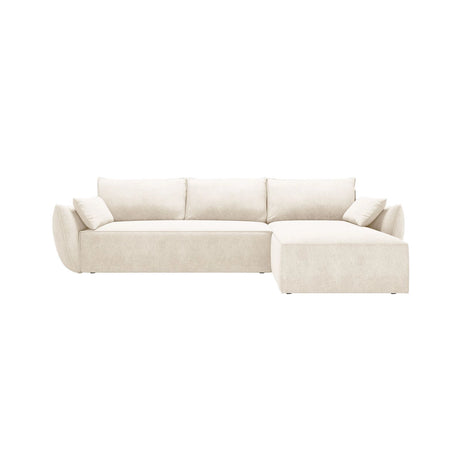 Kaelle 4-Sitzer Ecksofa mit Schlaffunktion und Bettkasten, Rechte Seite, aus Samt oder Chenille, 252x165 cm von Micadoni – Bild 1