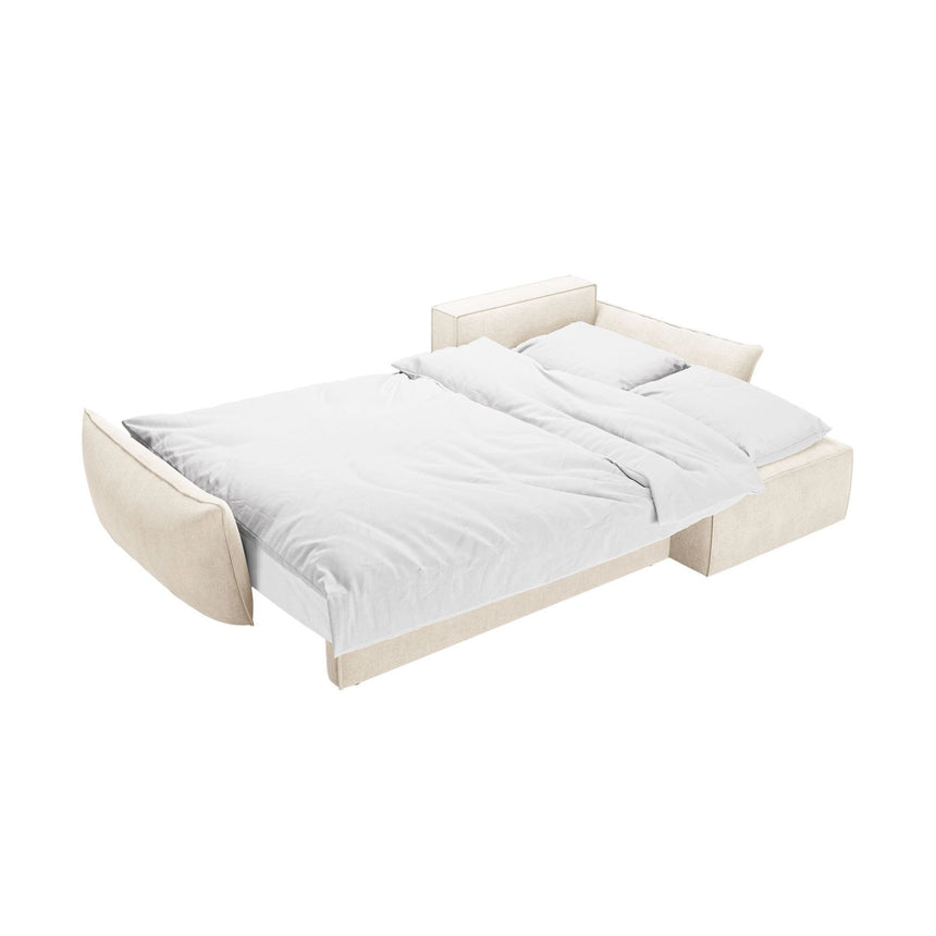 Kaelle 4-Sitzer Ecksofa mit Schlaffunktion und Bettkasten, Rechte Seite, aus Samt oder Chenille, 252x165 cm von Micadoni – Bild 6