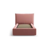 Kaelle Bett mit Kopfteil und Stauraum aus Samt in Rosa (Bluvel 52), 90x200 cm von Micadoni – Bild 3