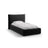 Kaelle Bett mit Kopfteil und Stauraum aus Samt in Schwarz (Bluvel 19), 90x200 cm von Micadoni – Bild 1