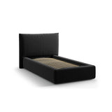 Kaelle Bett mit Kopfteil und Stauraum aus Samt in Schwarz (Bluvel 19), 90x200 cm von Micadoni – Bild 4