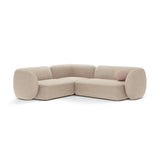 Kate 4-Sitzer Ecksofa, Linke Seite, aus Boucle in Beige (Baloo 2074), 252x220 cm von Micadoni – Bild 1