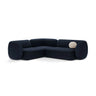 Kate 4-Sitzer Ecksofa, Linke Seite, aus Boucle in Dunkelblau (Baloo 2088), 252x220 cm von Micadoni – Bild 1