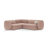 Kate 4-Sitzer Ecksofa, Linke Seite, aus Boucle in Puderrosa (Baloo 2072), 252x220 cm von Micadoni – Bild 1