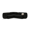 Kate 4-Sitzer Ecksofa, Linke Seite, aus Boucle in Schwarz (Baloo 2082), 252x220 cm von Micadoni – Bild 1